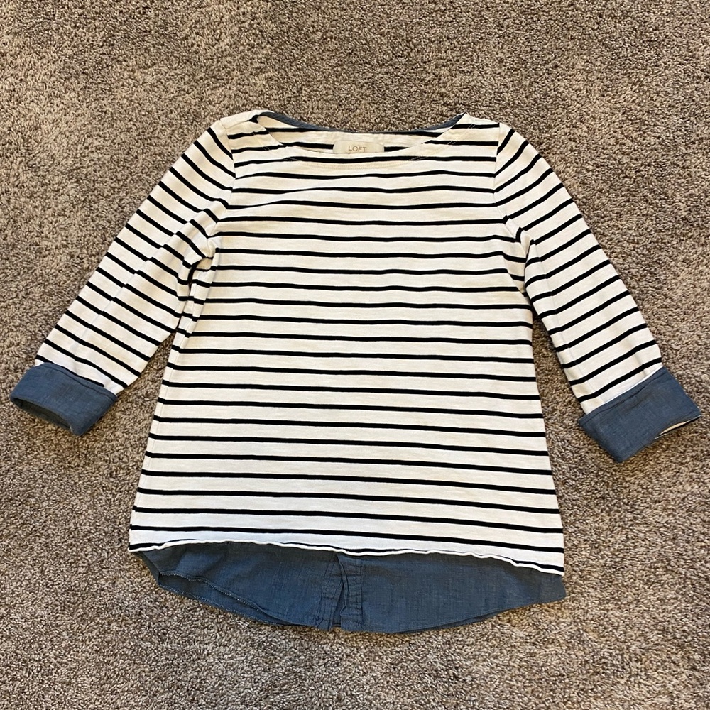 Stripped chambray Loft shirt